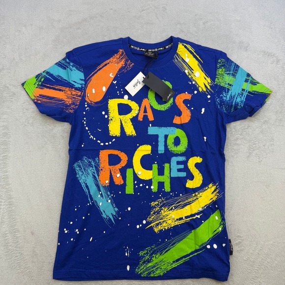 Switch Remarkable Other - Switch Remarkable T Shirt Mens Large Blue Rags To Riches Paint Splatter
